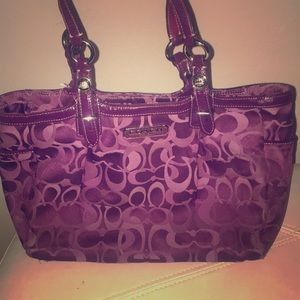 Purple Coach Tote